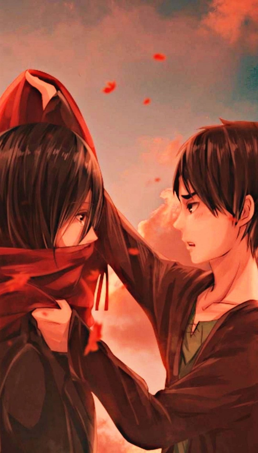 attack on titan eren and mikasa Wallpapers