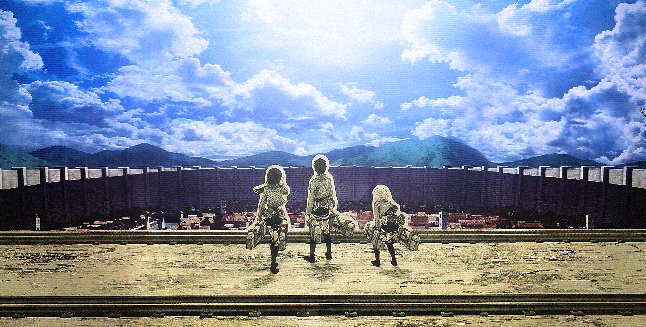 attack on titan landscape Wallpapers