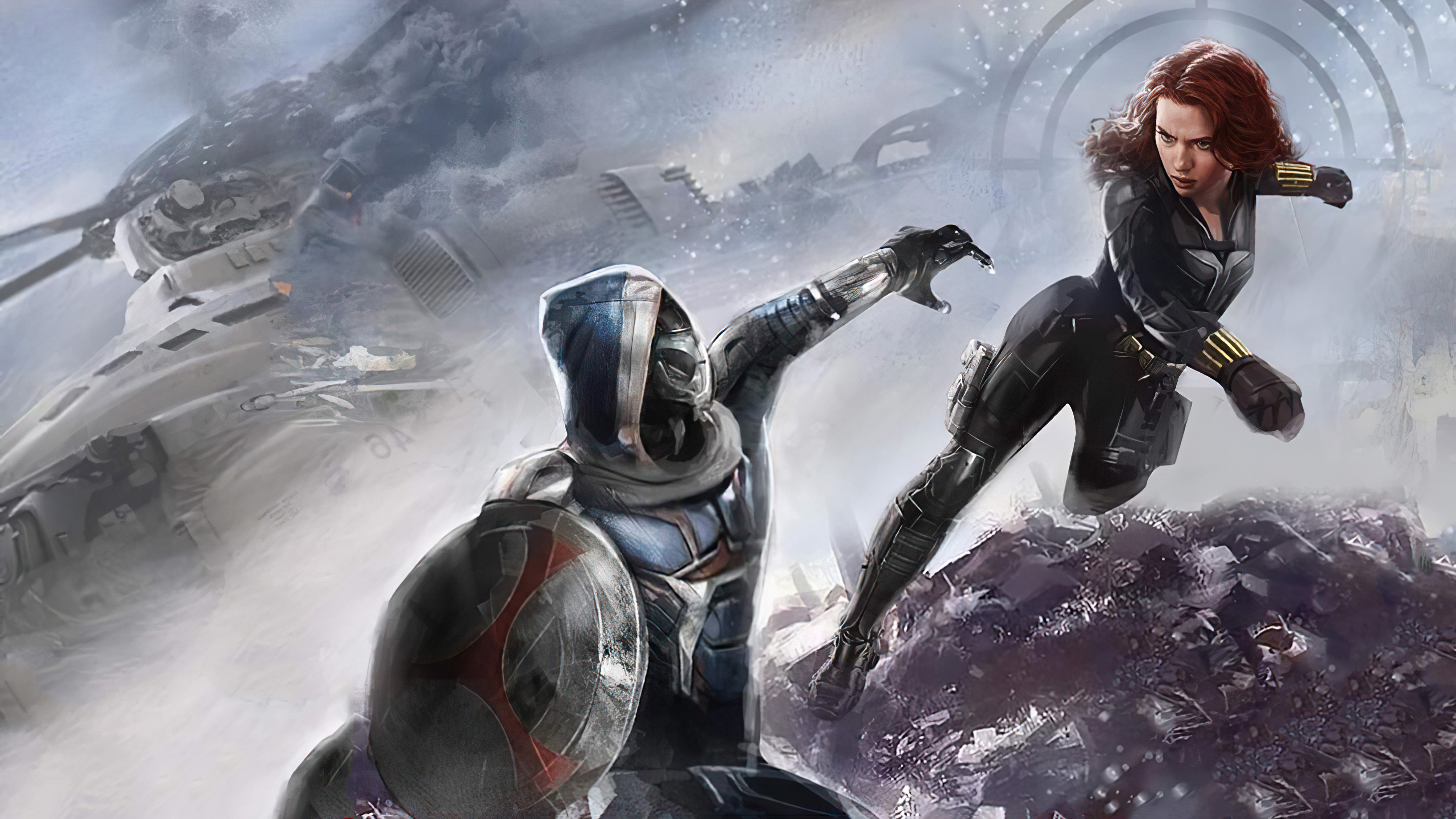 Black Widow vs Taskmaster Marvel's Avengers Wallpapers