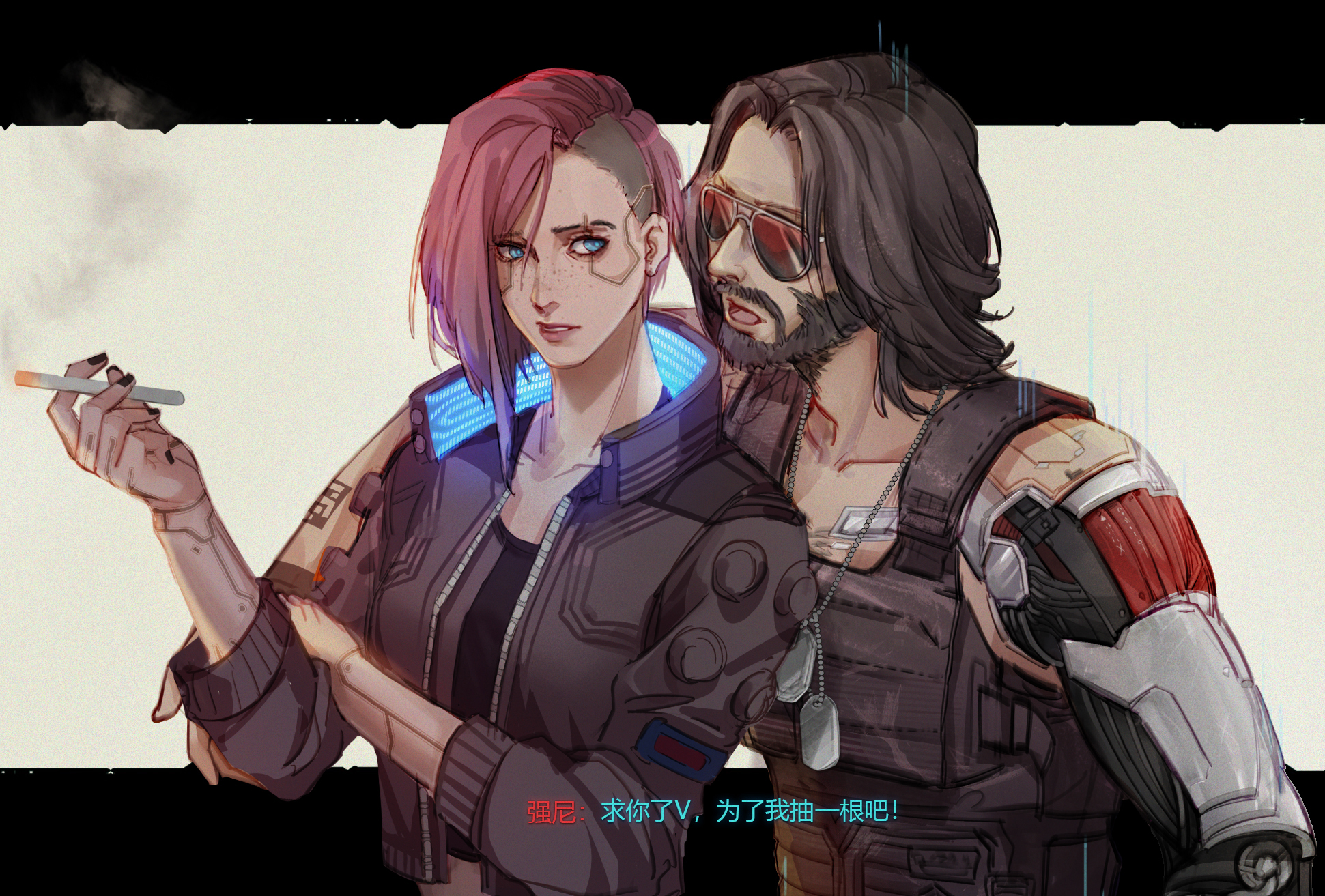 Cyberpunk 2077 Anime Illustration Wallpapers