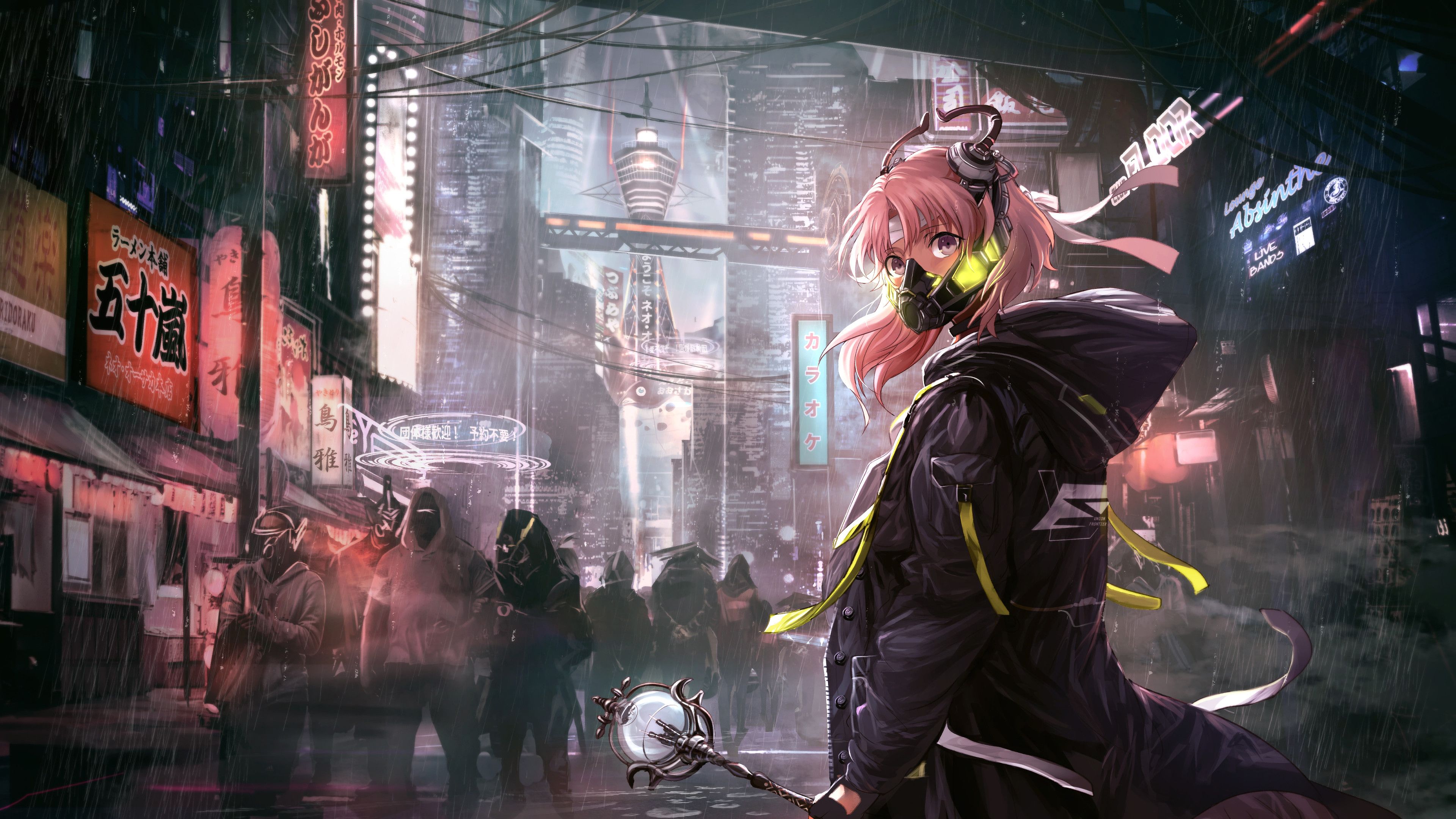 cyberpunk anime girl Wallpapers