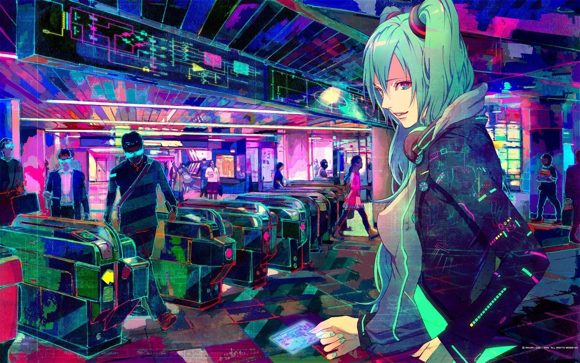 cyberpunk anime girl Wallpapers