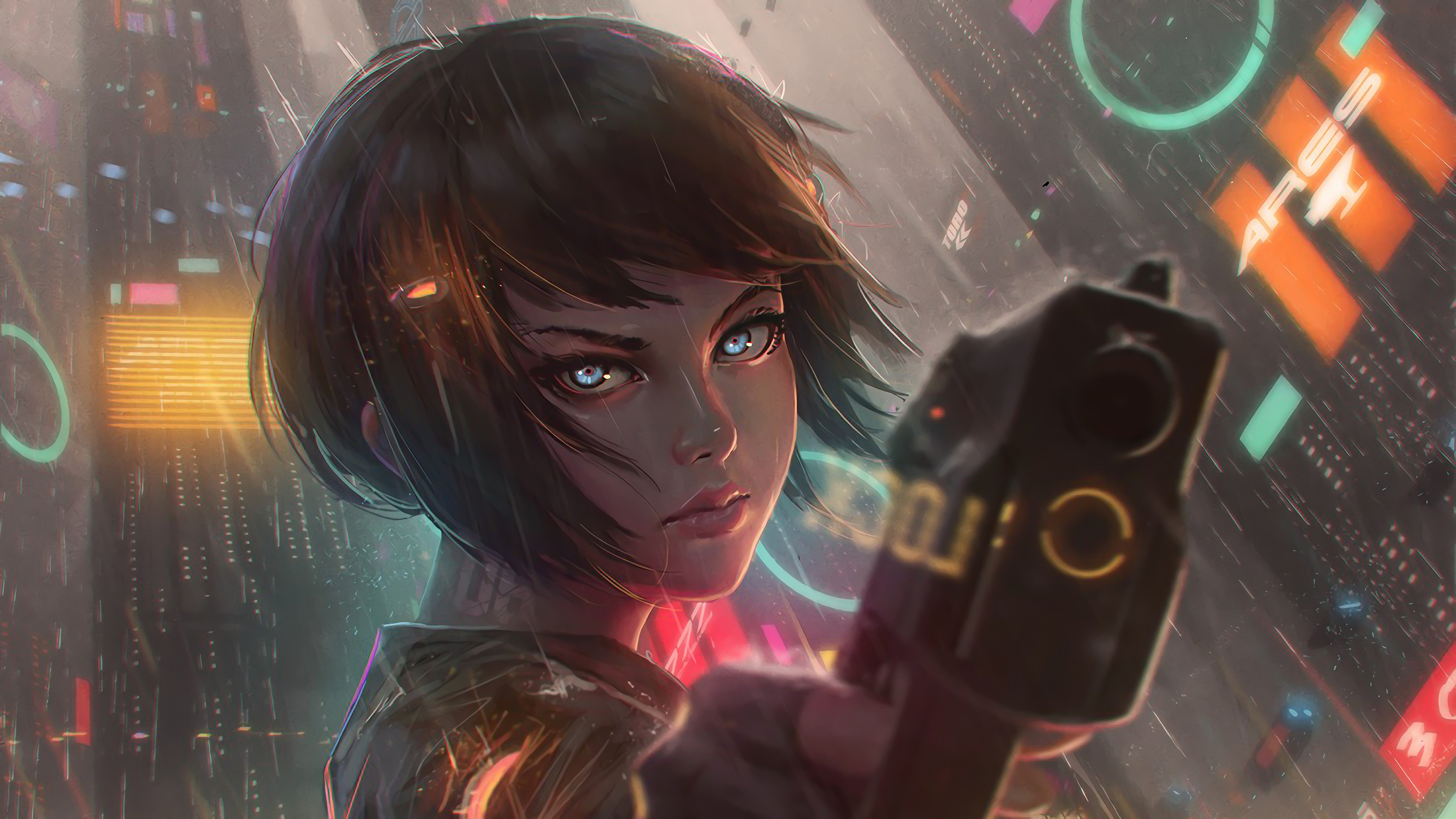 cyberpunk anime girl Wallpapers