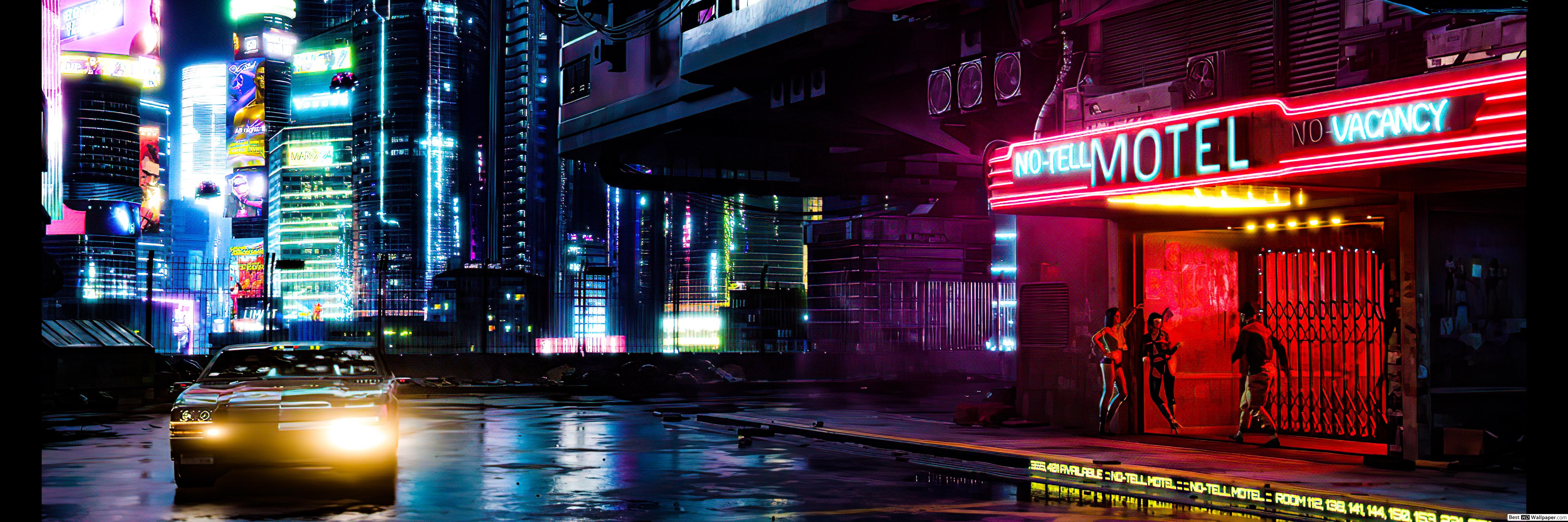 cyberpunk dual screen Wallpapers