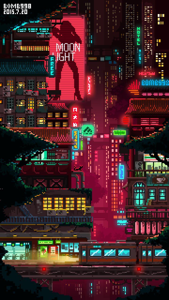 cyberpunk pixel Wallpapers