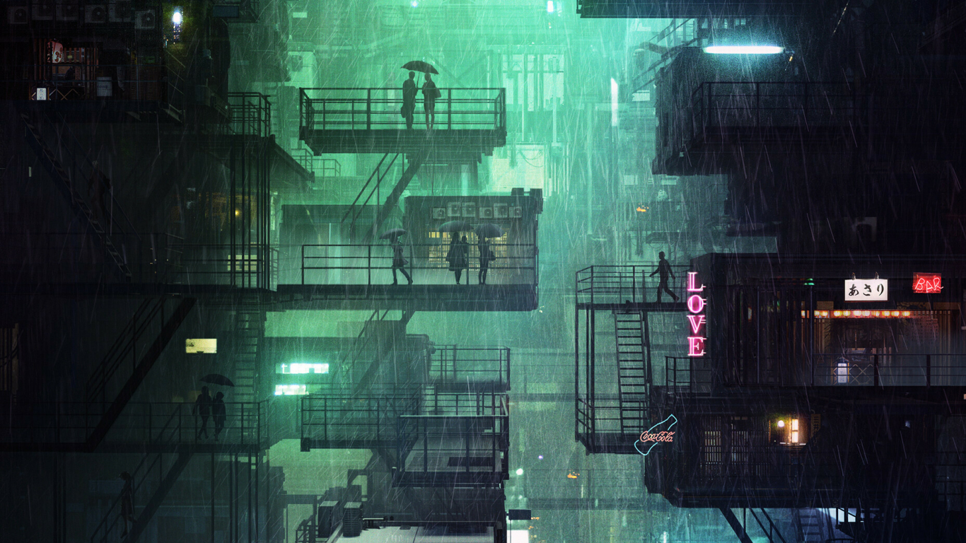 cyberpunk pixel art Wallpapers