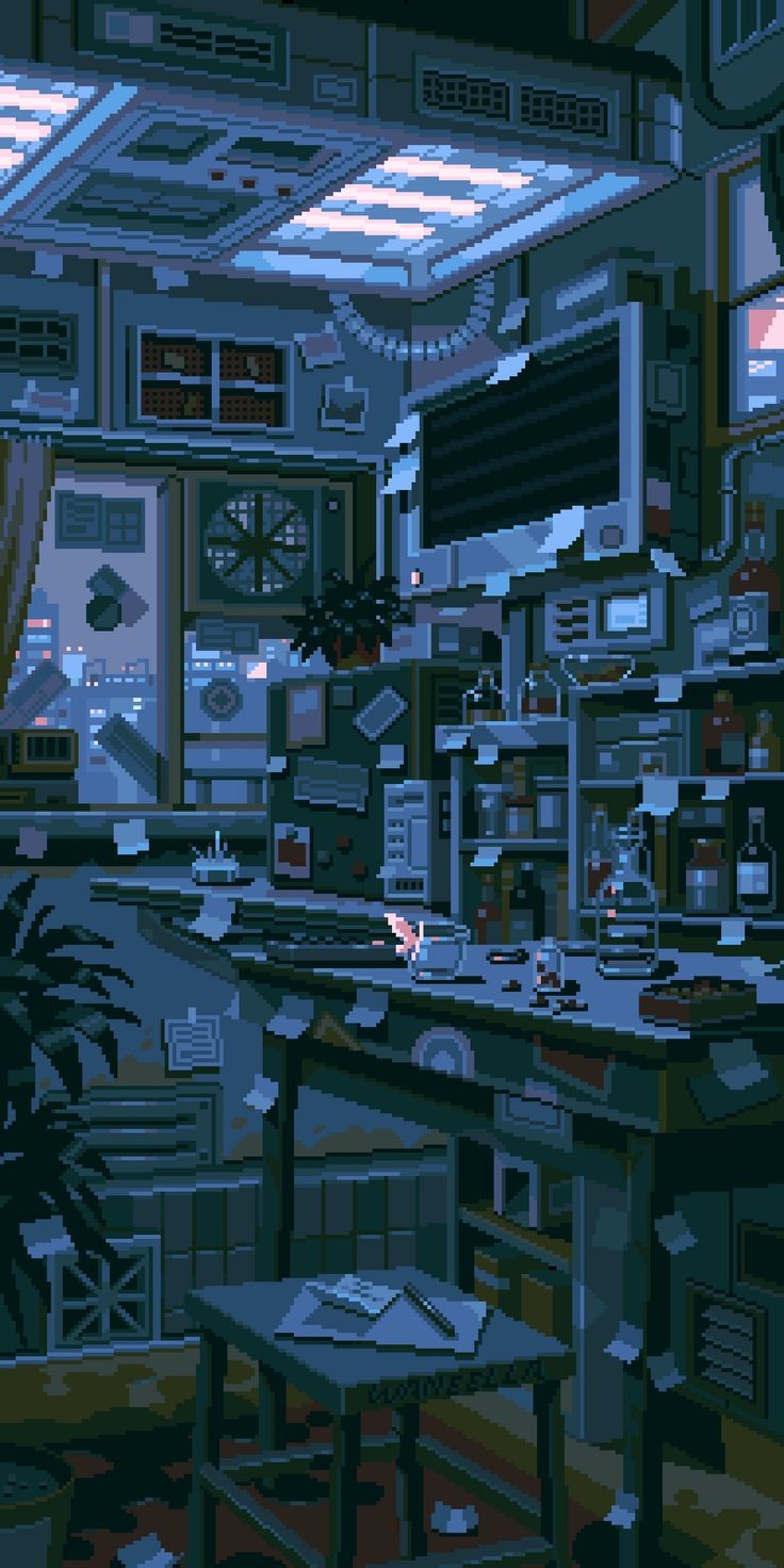 cyberpunk pixel art Wallpapers