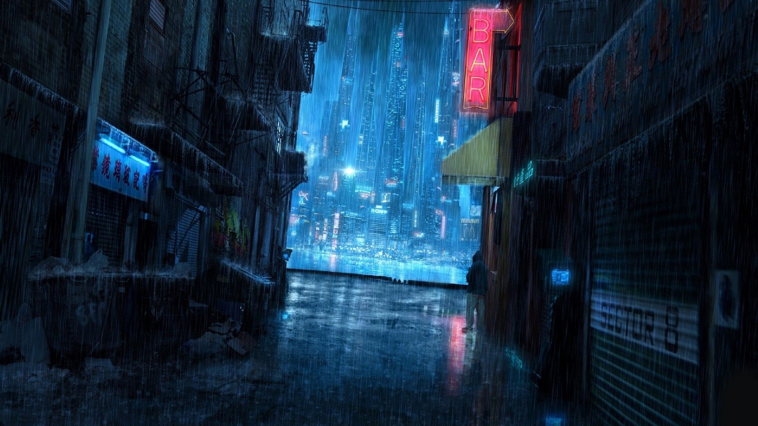 cyberpunk street Wallpapers