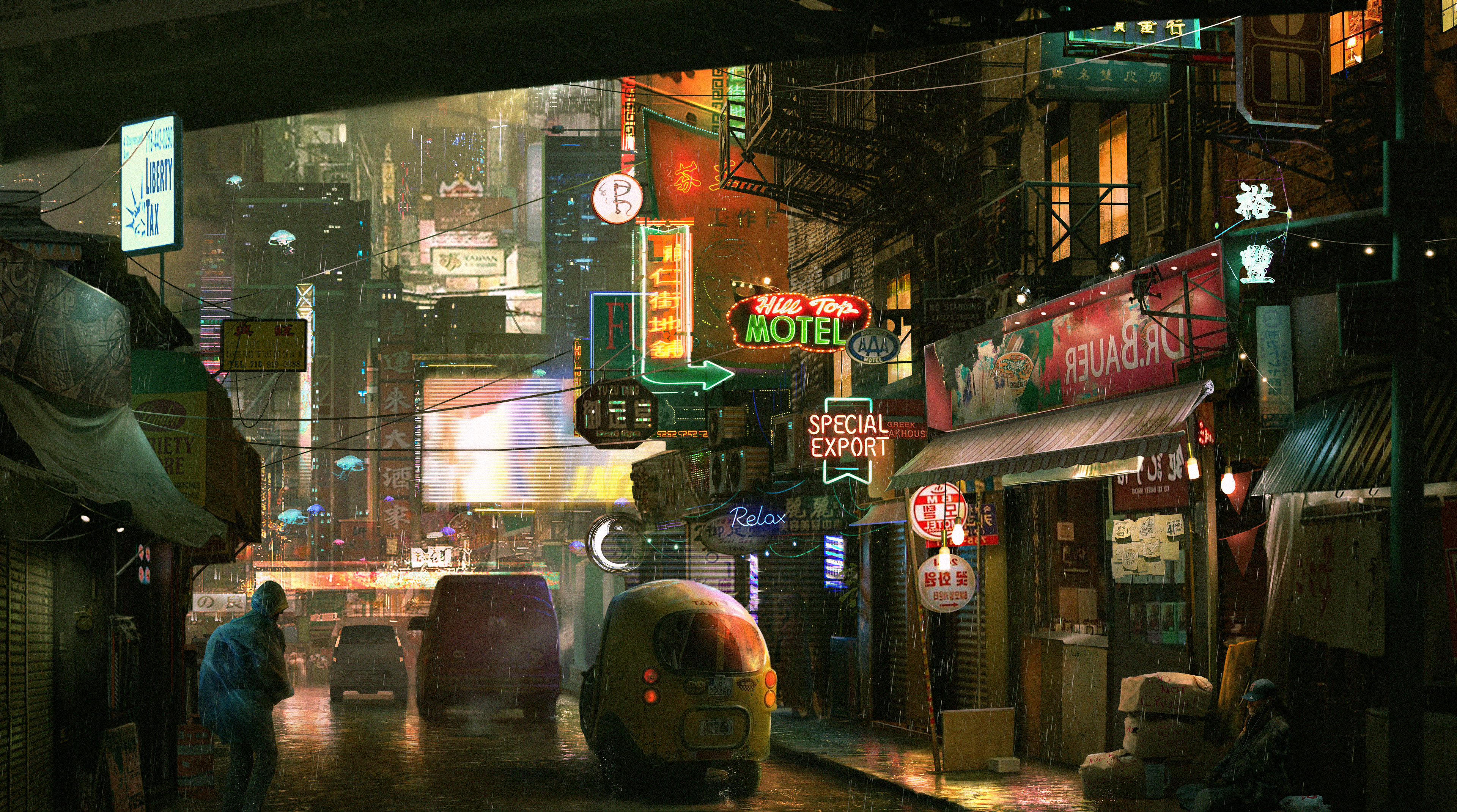 cyberpunk street Wallpapers