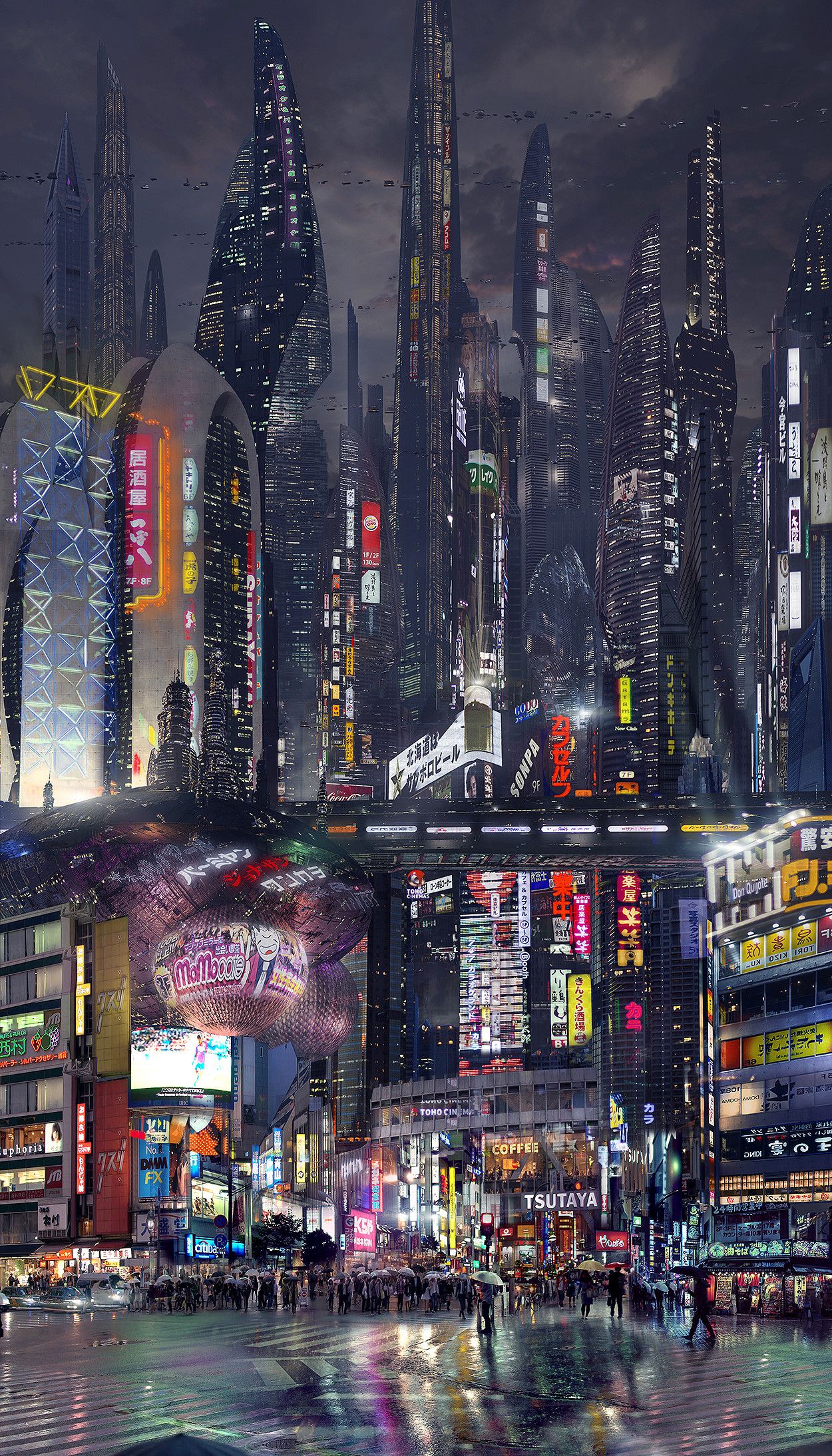 cyberpunk street Wallpapers