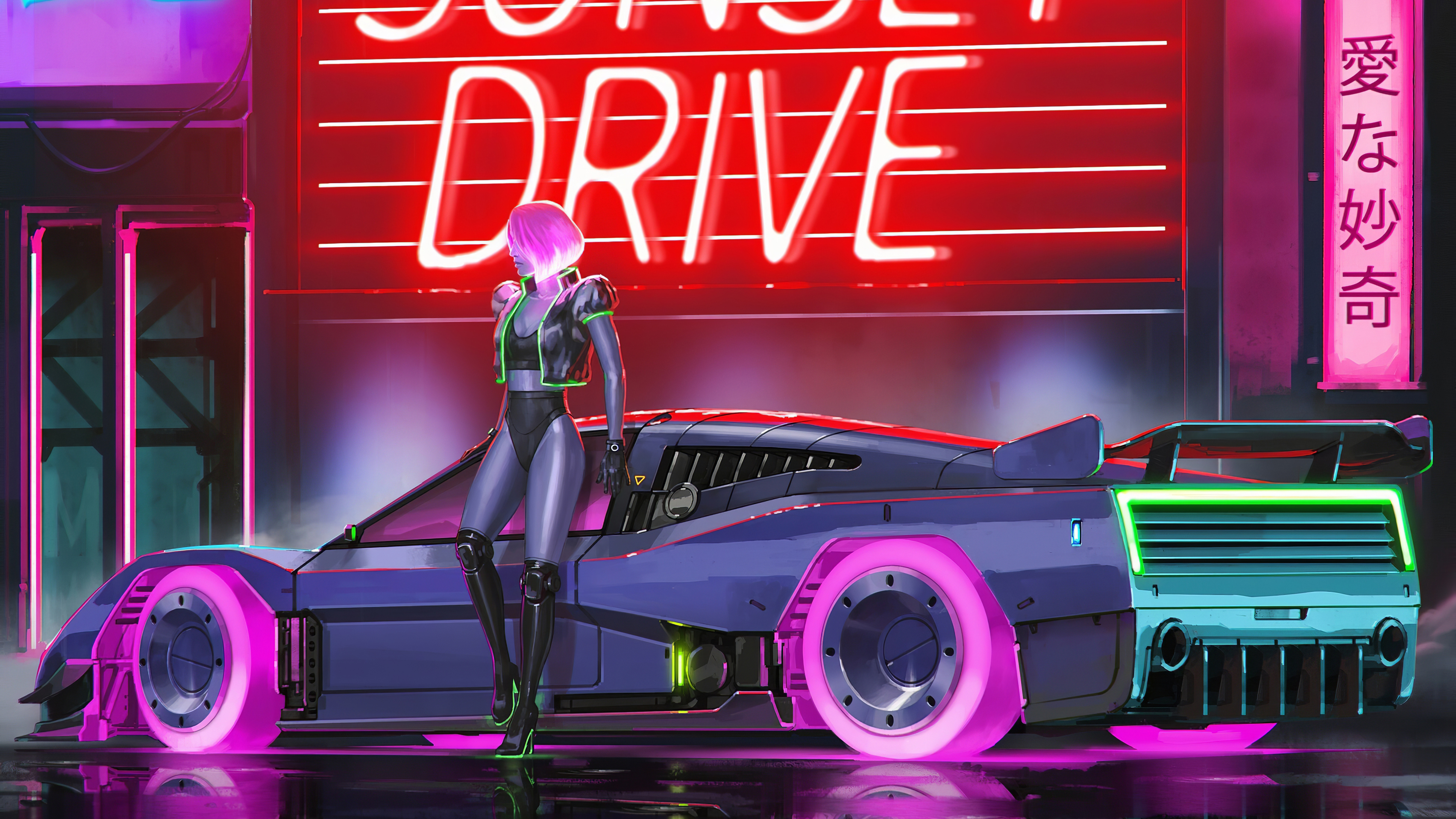 cyberpunk synthwave Wallpapers