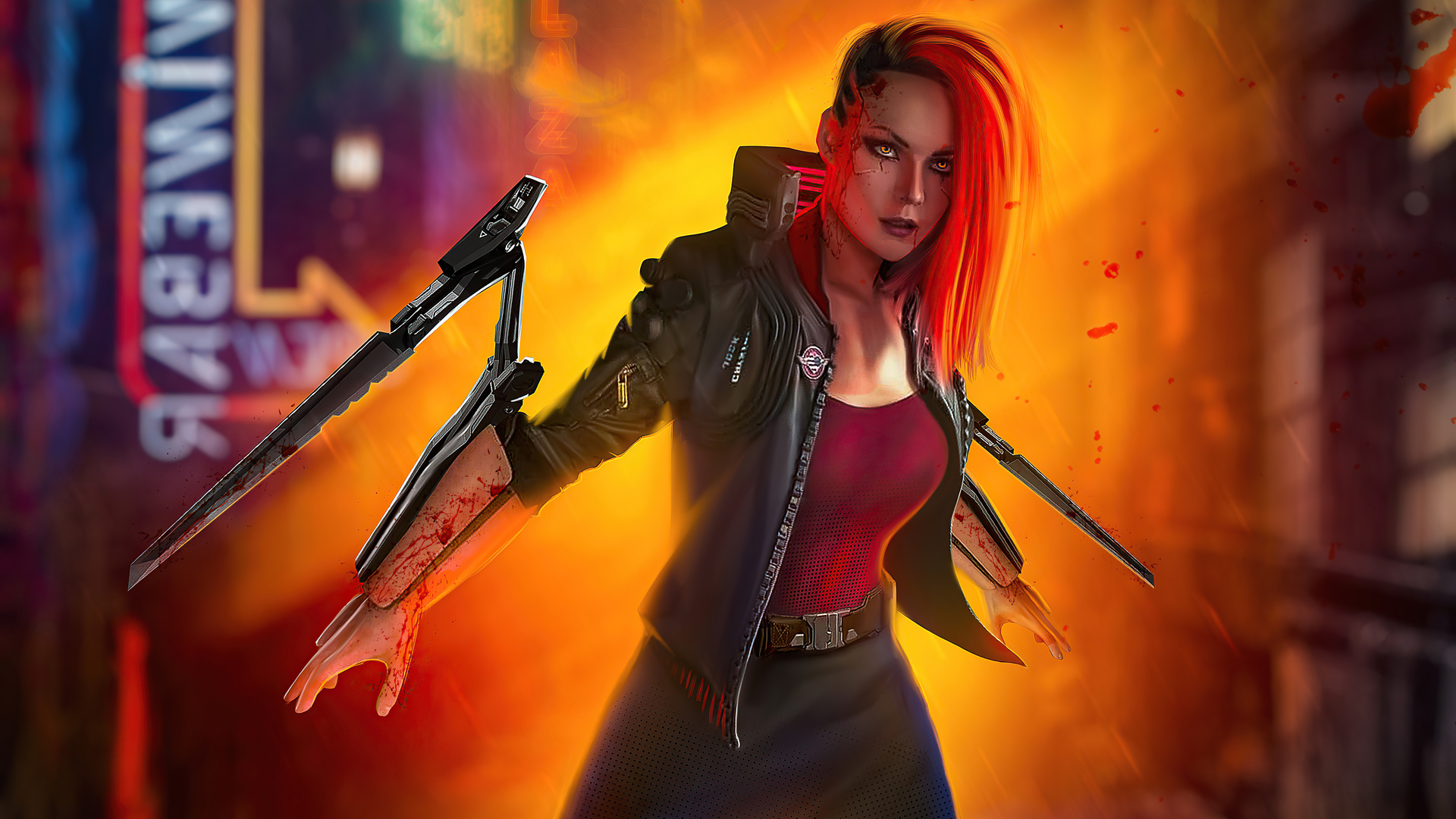 cyberpunk woman Wallpapers