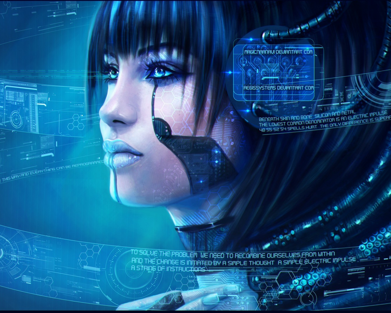 cyberpunk woman Wallpapers