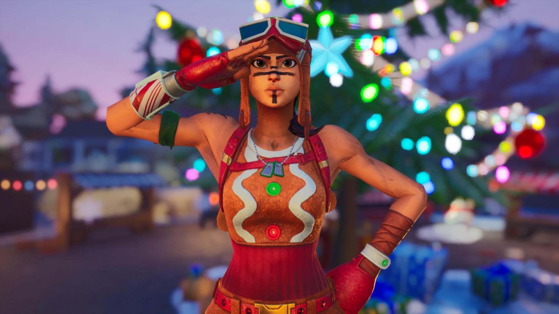 Gingerbread Raider Skin Outfit Wallpapers