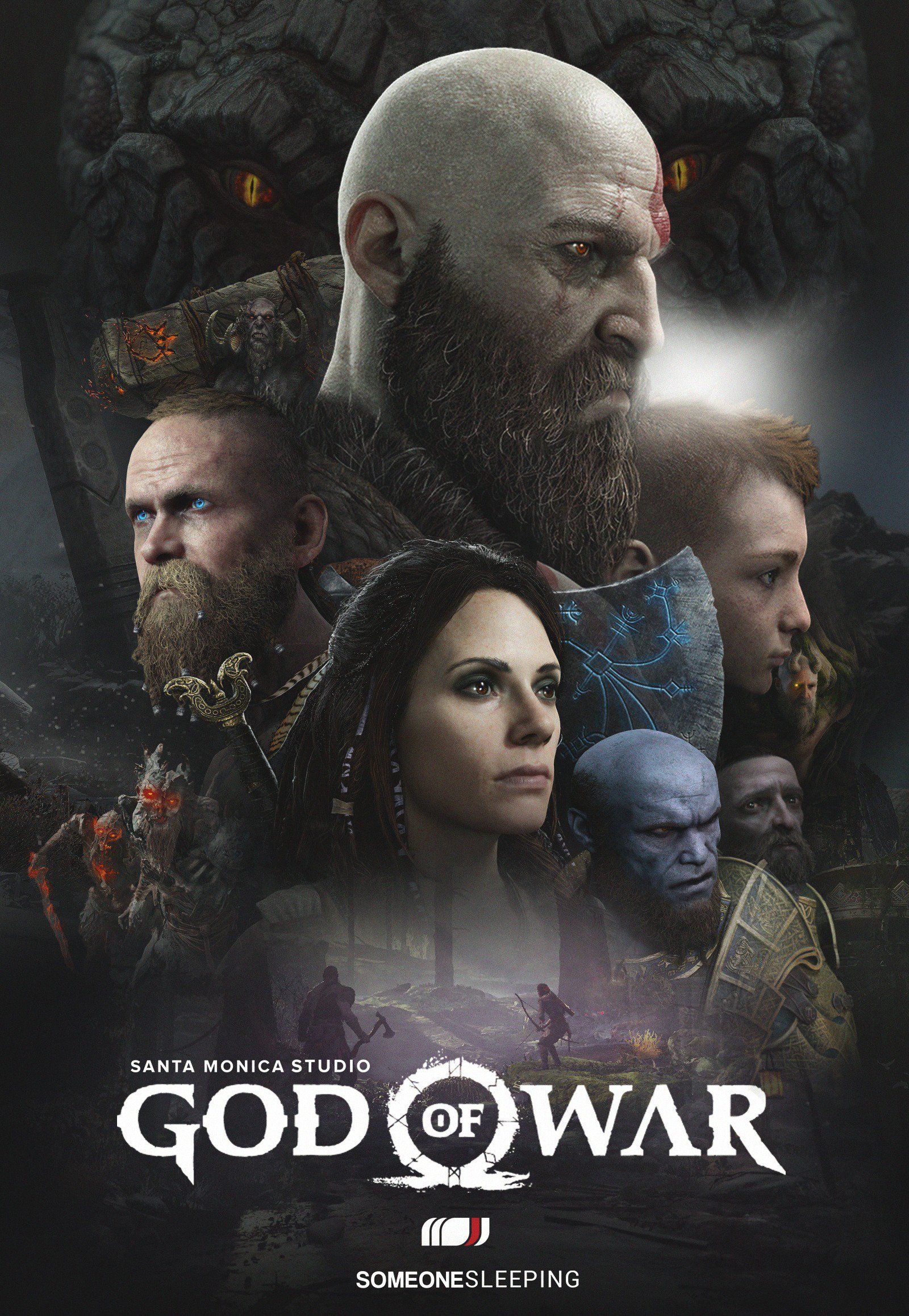 God of War Ragnarok HD Game Poster Wallpapers