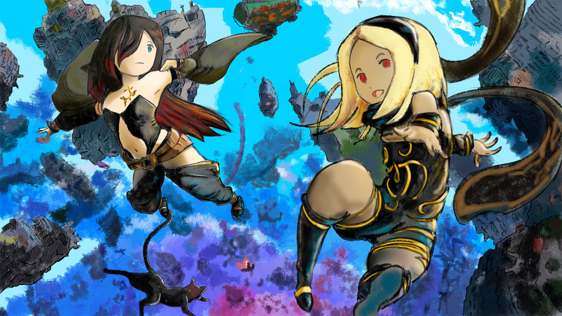 Gravity Rush Game Digital Wallpapers