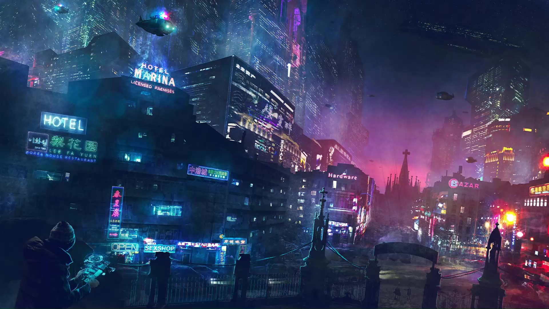 Illustration Cyberpunk 2077 Night City Wallpapers