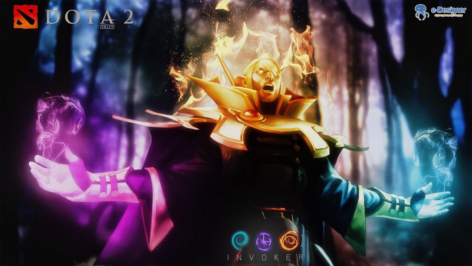 Invoker DotA 2 Digital Wallpapers