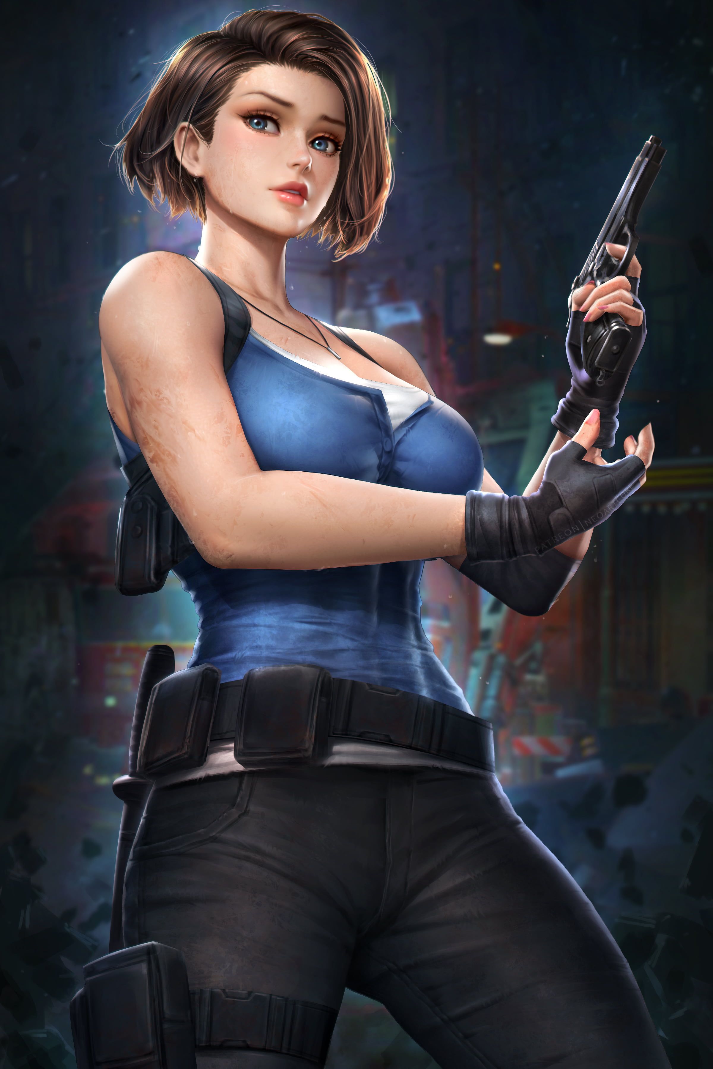 Jill Valentine with Gun Resident Evil 3 Wallpapers