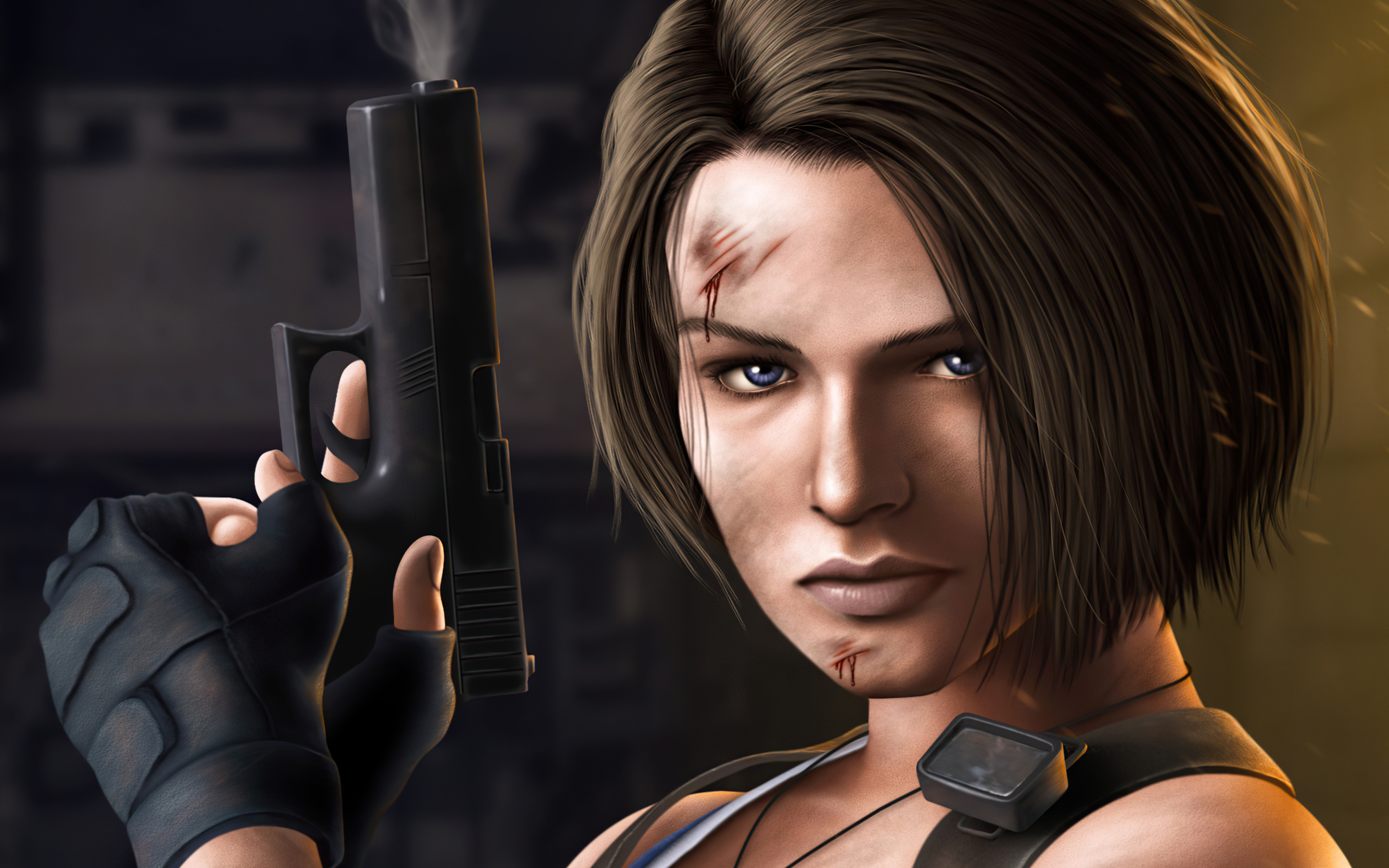 Jill Valentine with Gun Resident Evil 3 Wallpapers