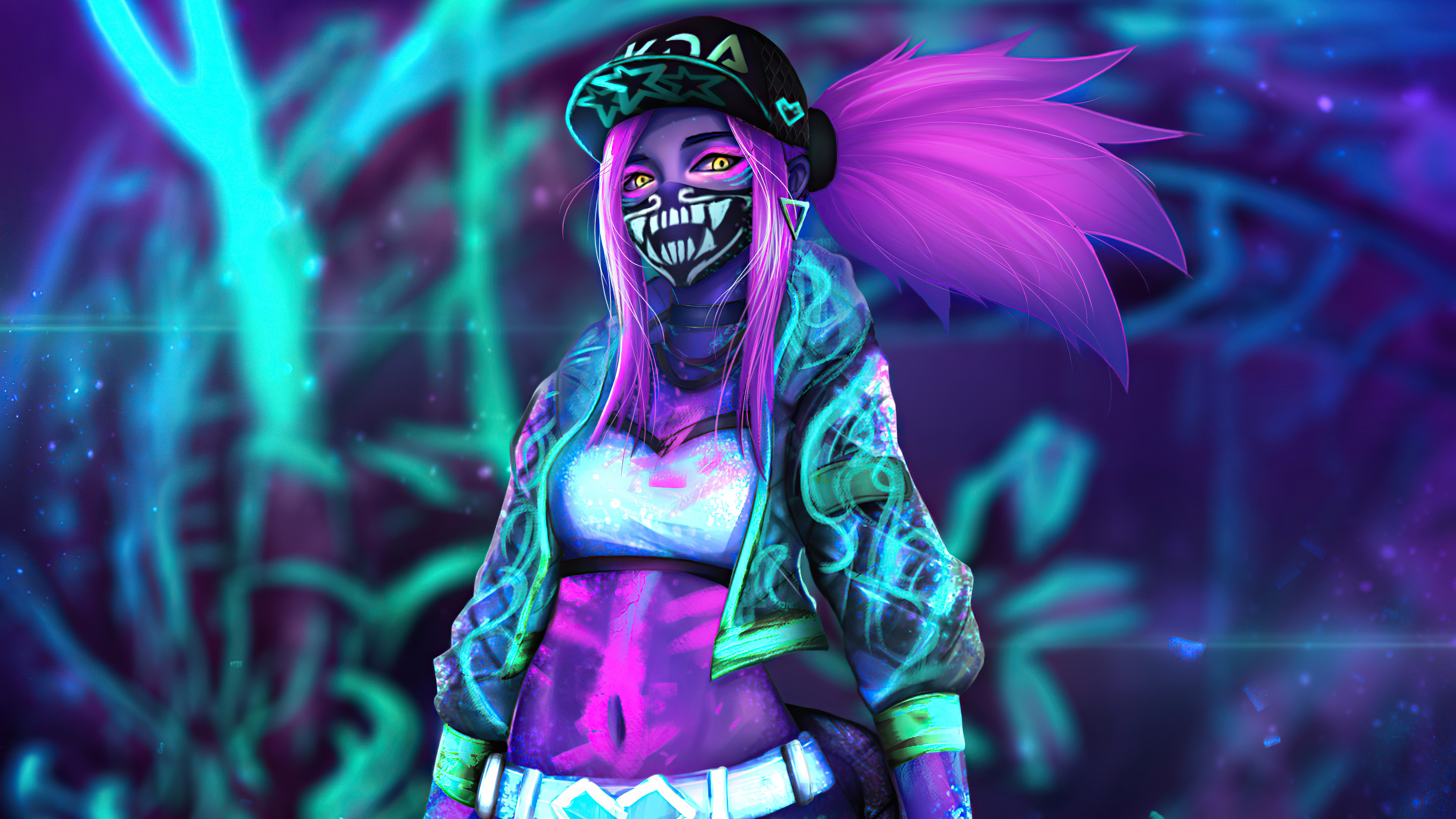 K/DA Akali Subway Tunnel 5K Wallpapers