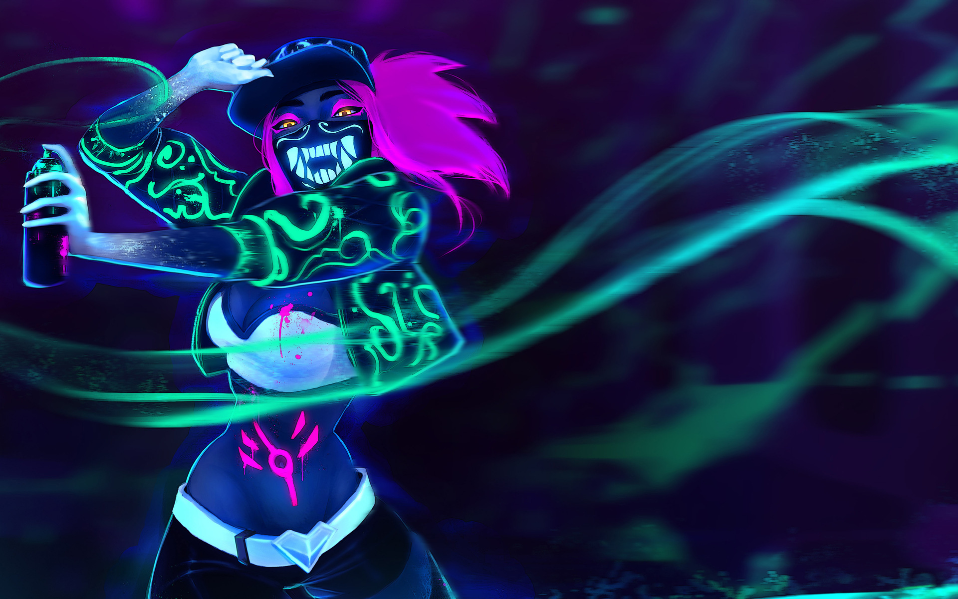 K/DA Akali Subway Tunnel 5K Wallpapers