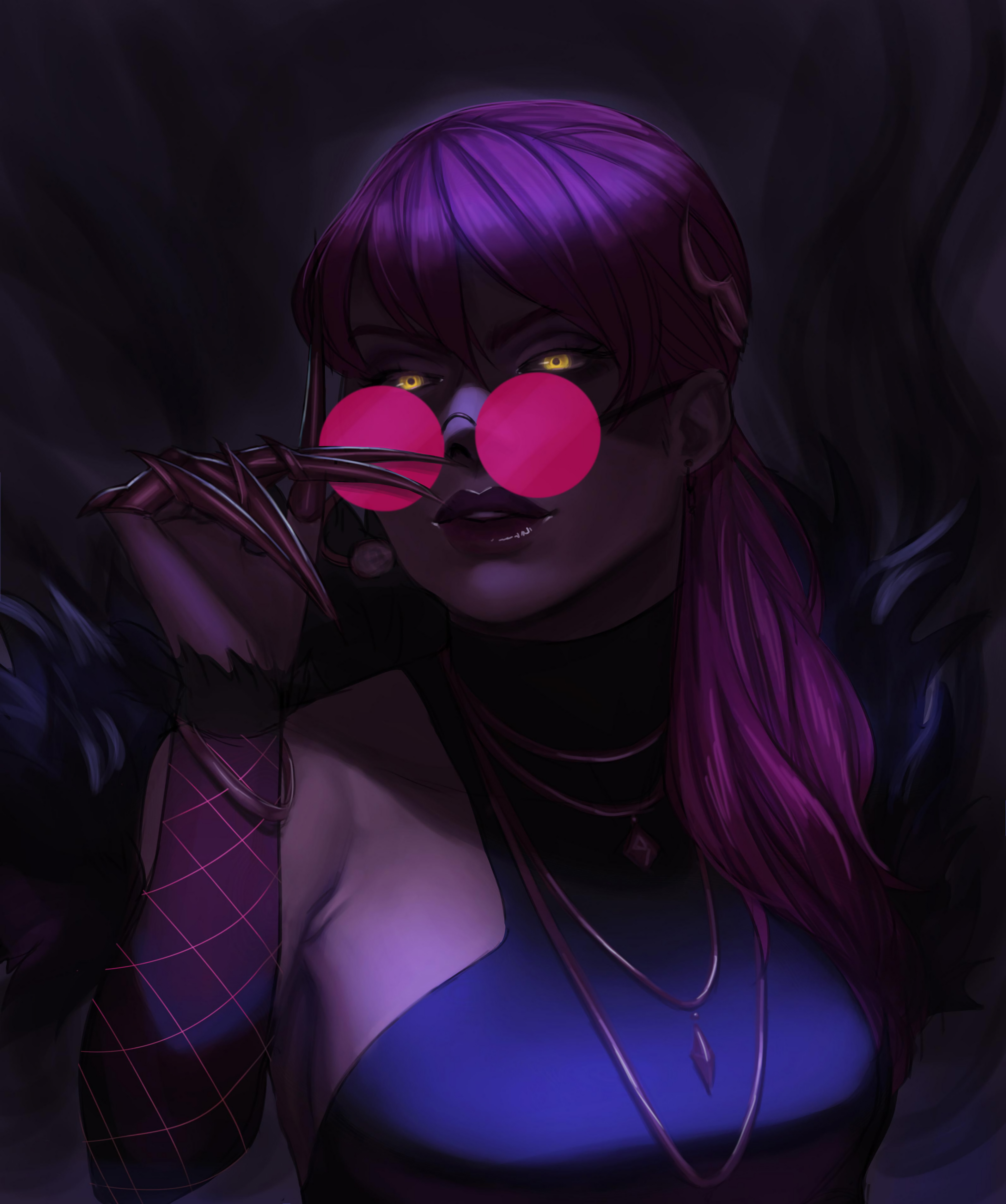 K/DA Evelynn Driving LoL 5K Wallpapers