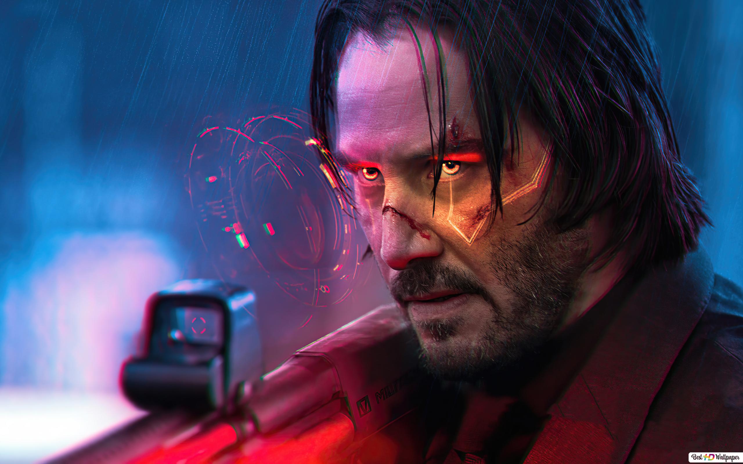 Keanu Reeves as Johnny Silverhand Cyberpunk 2077 Wallpapers