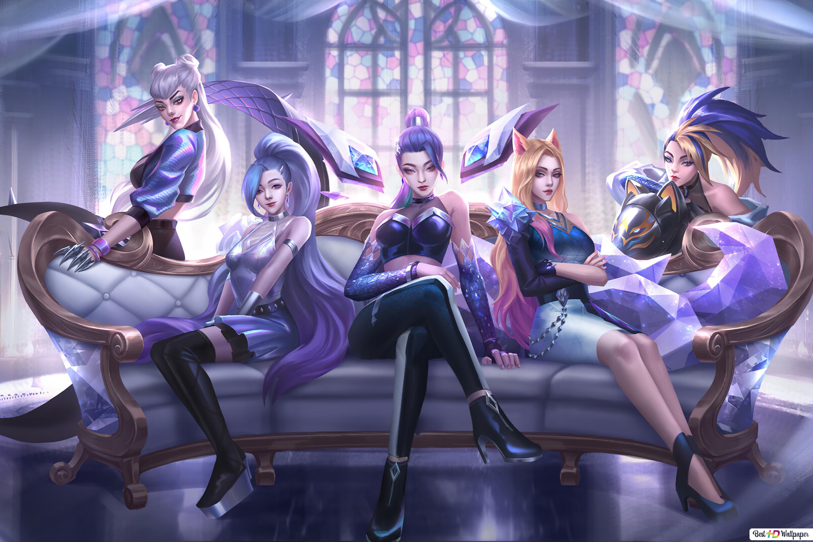 League Of Legends  K/DA Group 8K Wallpapers