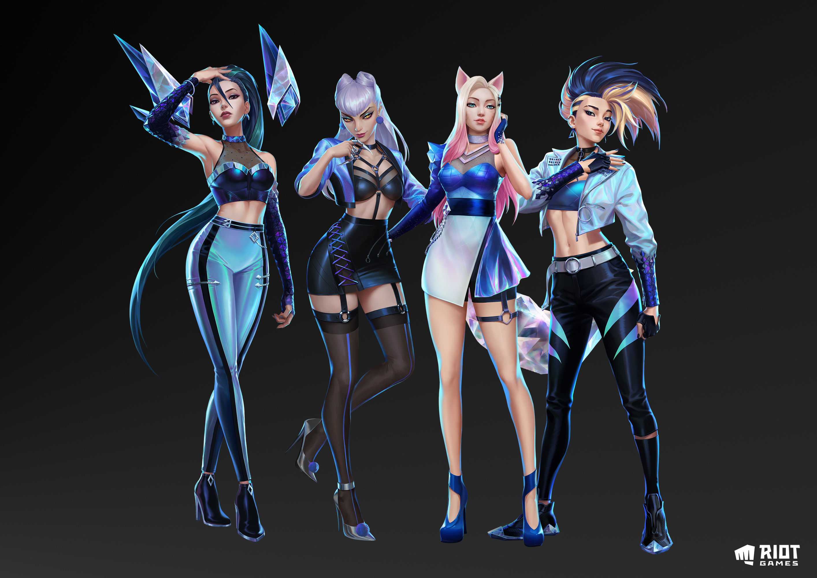 League Of Legends  K/DA Group 8K Wallpapers