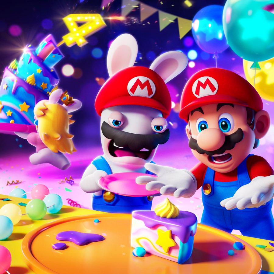 Mario plus Rabbids Game Wallpapers