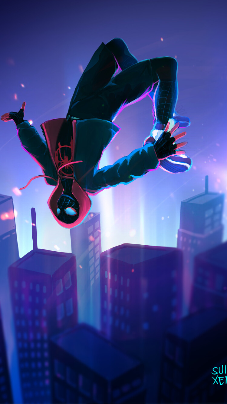 Miles Morales Spider-Man Falling Cool Wallpapers