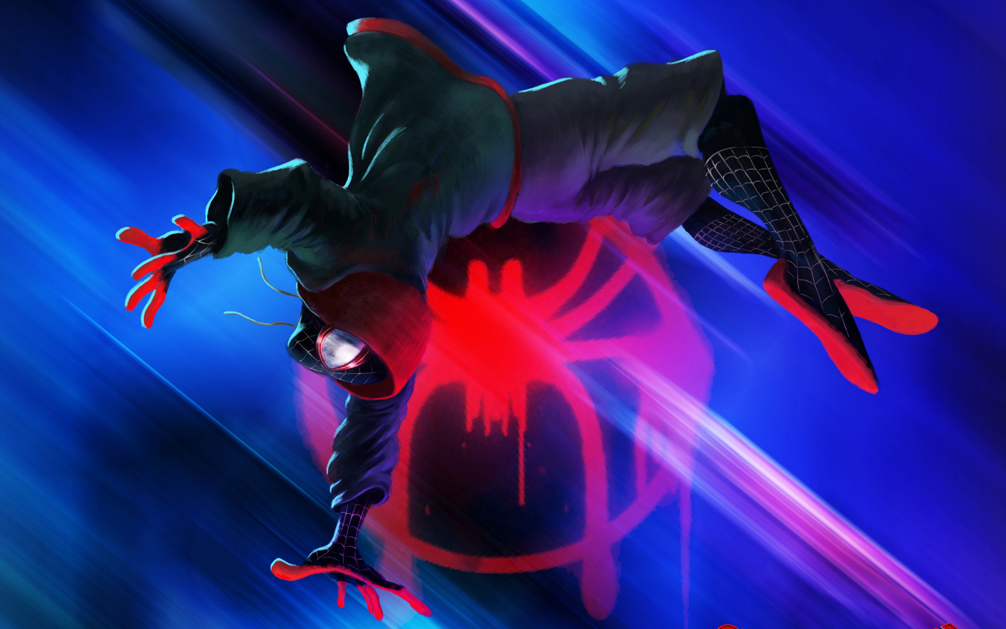 Miles Morales Spider-Man Falling Cool Wallpapers