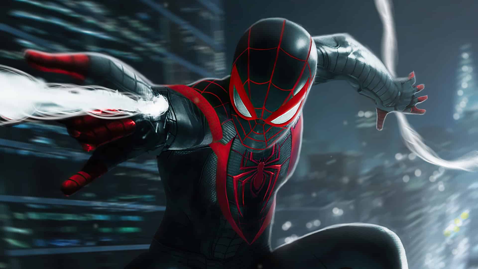 Miles Morales Spider-Man Fire Hand Wallpapers