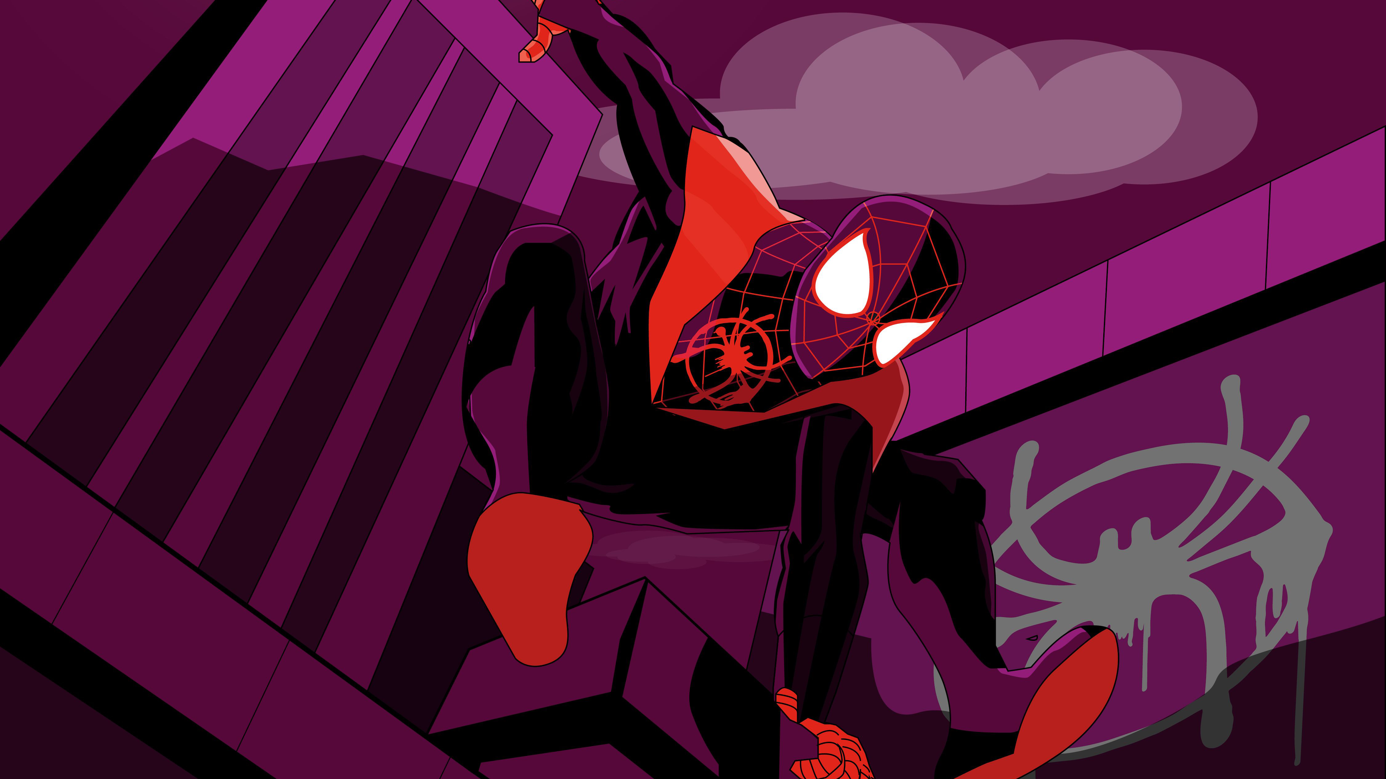 Miles Morales With Cat Wallpapers