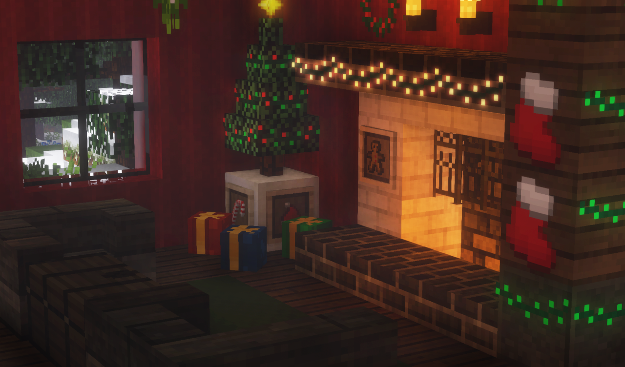 Christmas in minecraft wallpaper. Новый год в МАЙНКРАФТЕ. Новогодние декорации майнкрафт. Новогодний камин в МАЙНКРАФТЕ. Новогодний фон в МАЙНКРАФТЕ.