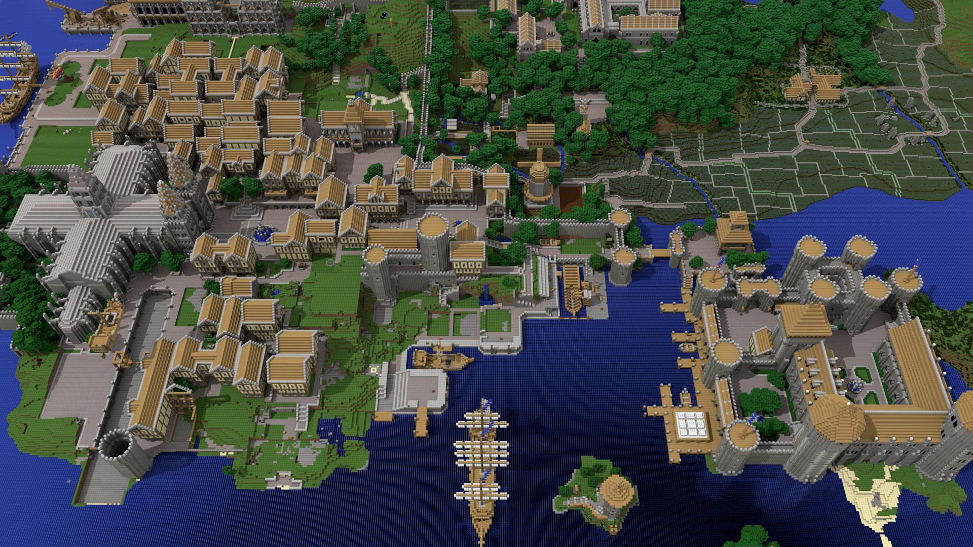 minecraft city Wallpapers