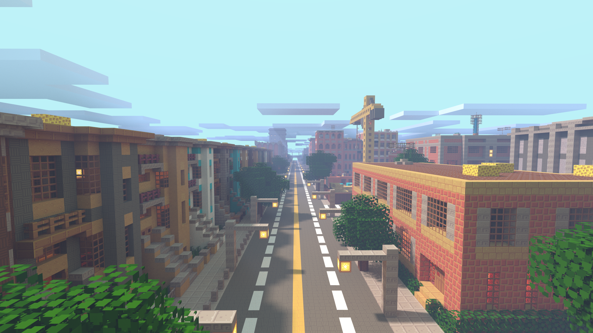 minecraft city Wallpapers