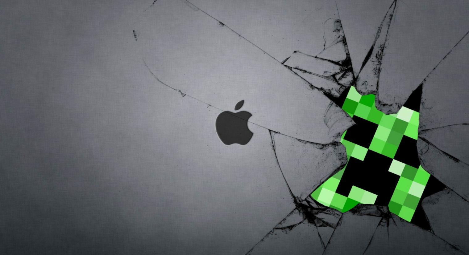 minecraft creeper glass broken wallpapers Wallpapers