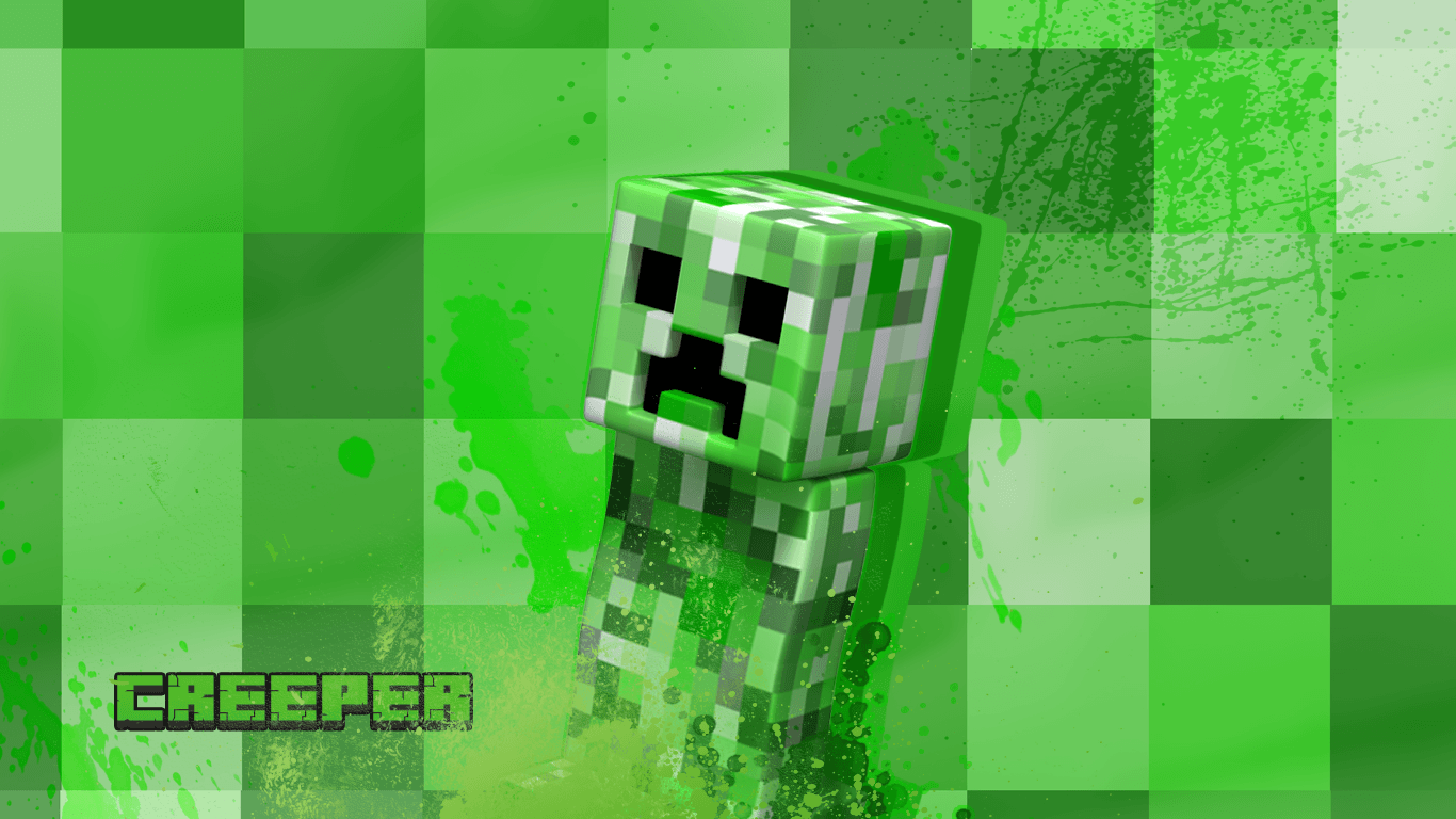 minecraft creeper glass broken wallpapers Wallpapers