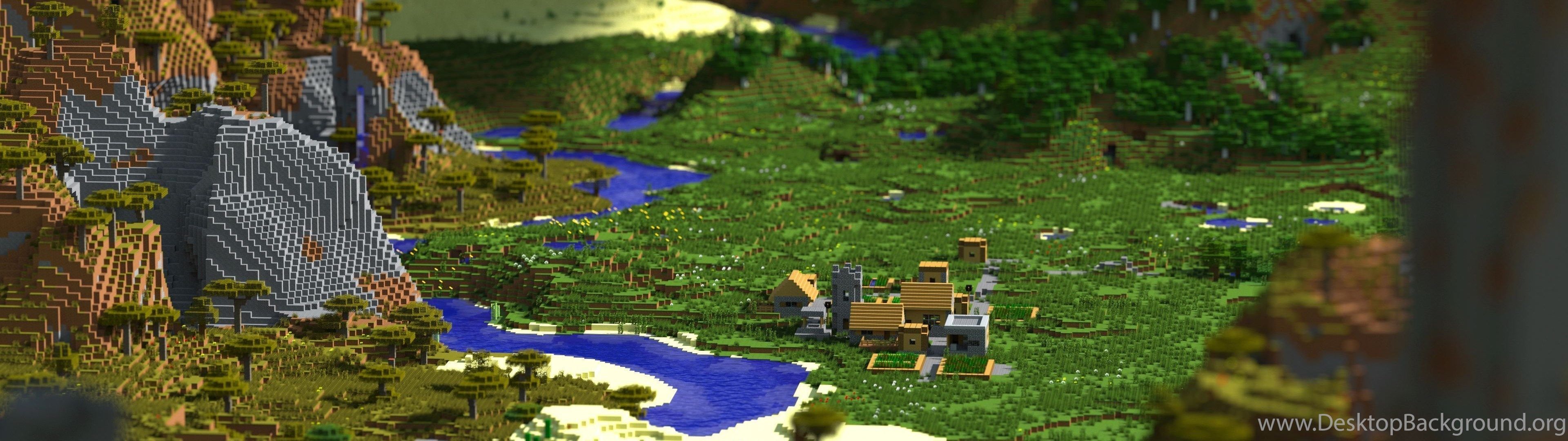 minecraft dual screen Wallpapers