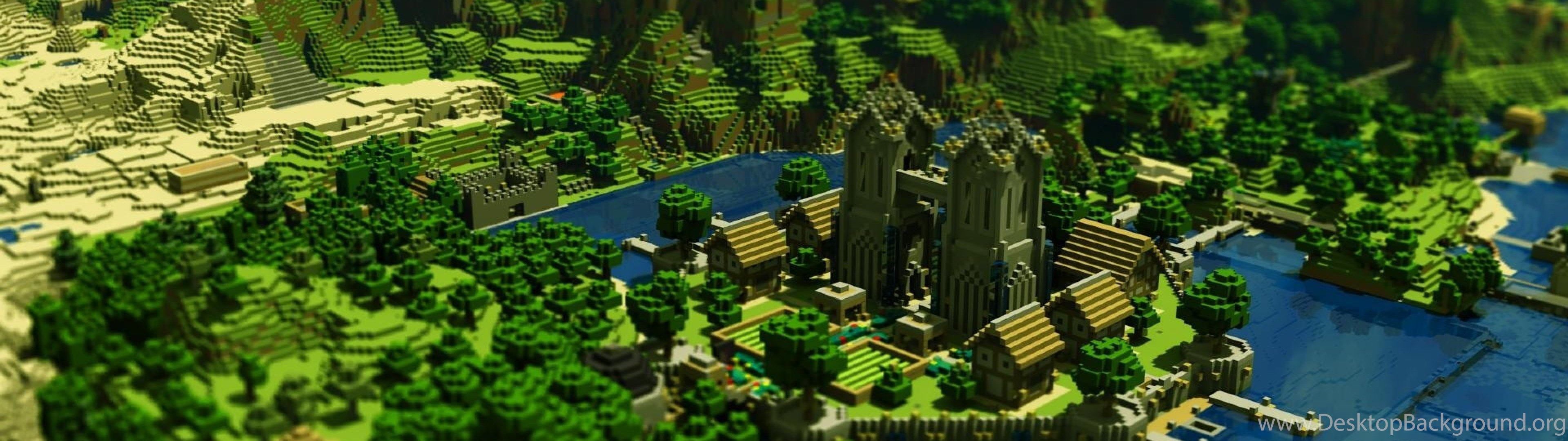minecraft dual screen Wallpapers