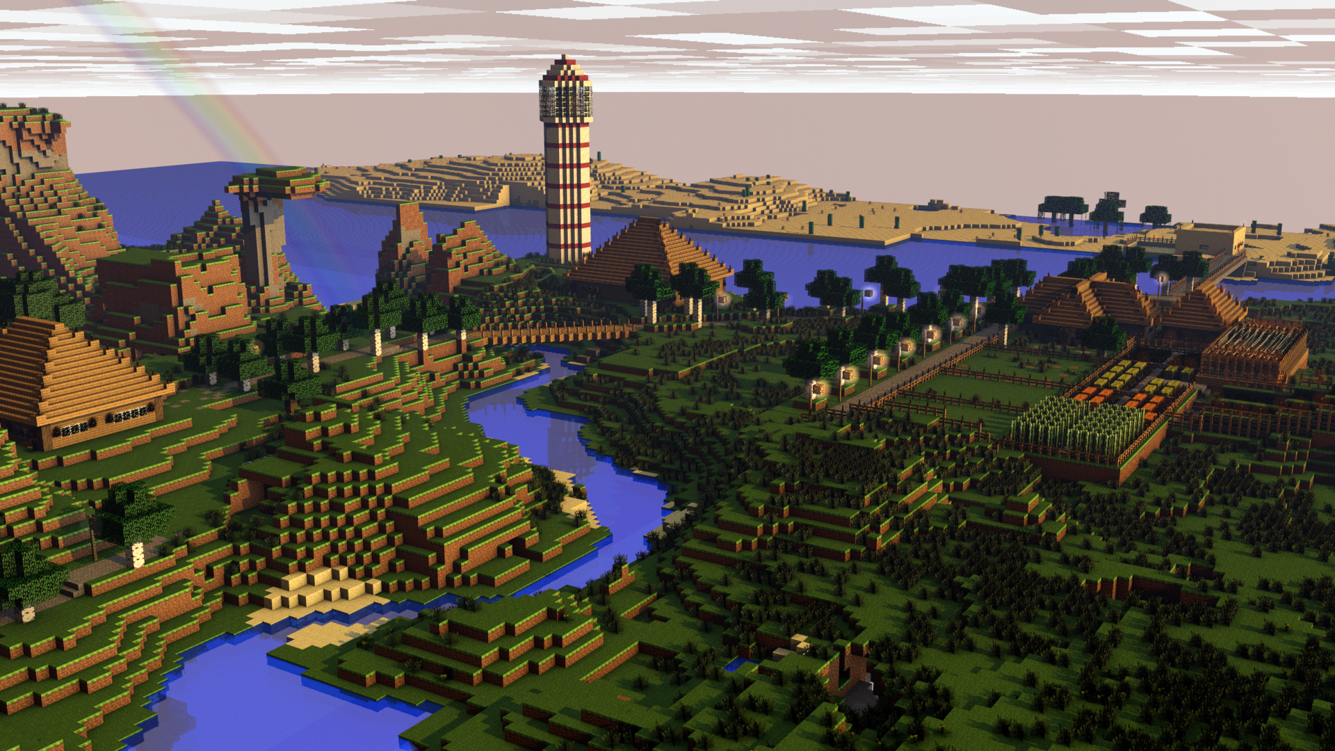 minecraft landscape Wallpapers