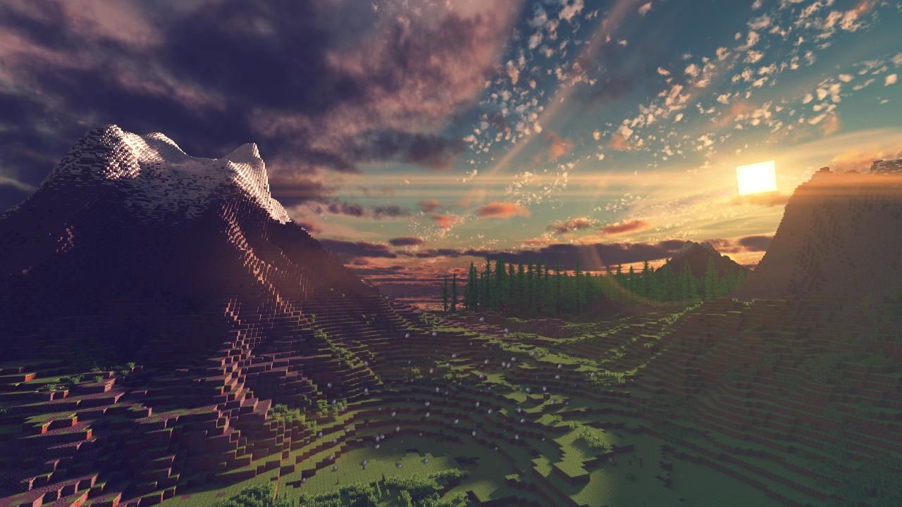 minecraft shaders Wallpapers