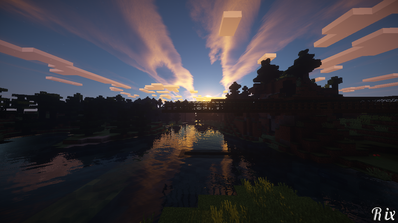 minecraft sunset Wallpapers