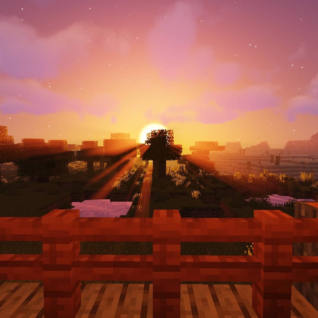 minecraft sunset Wallpapers