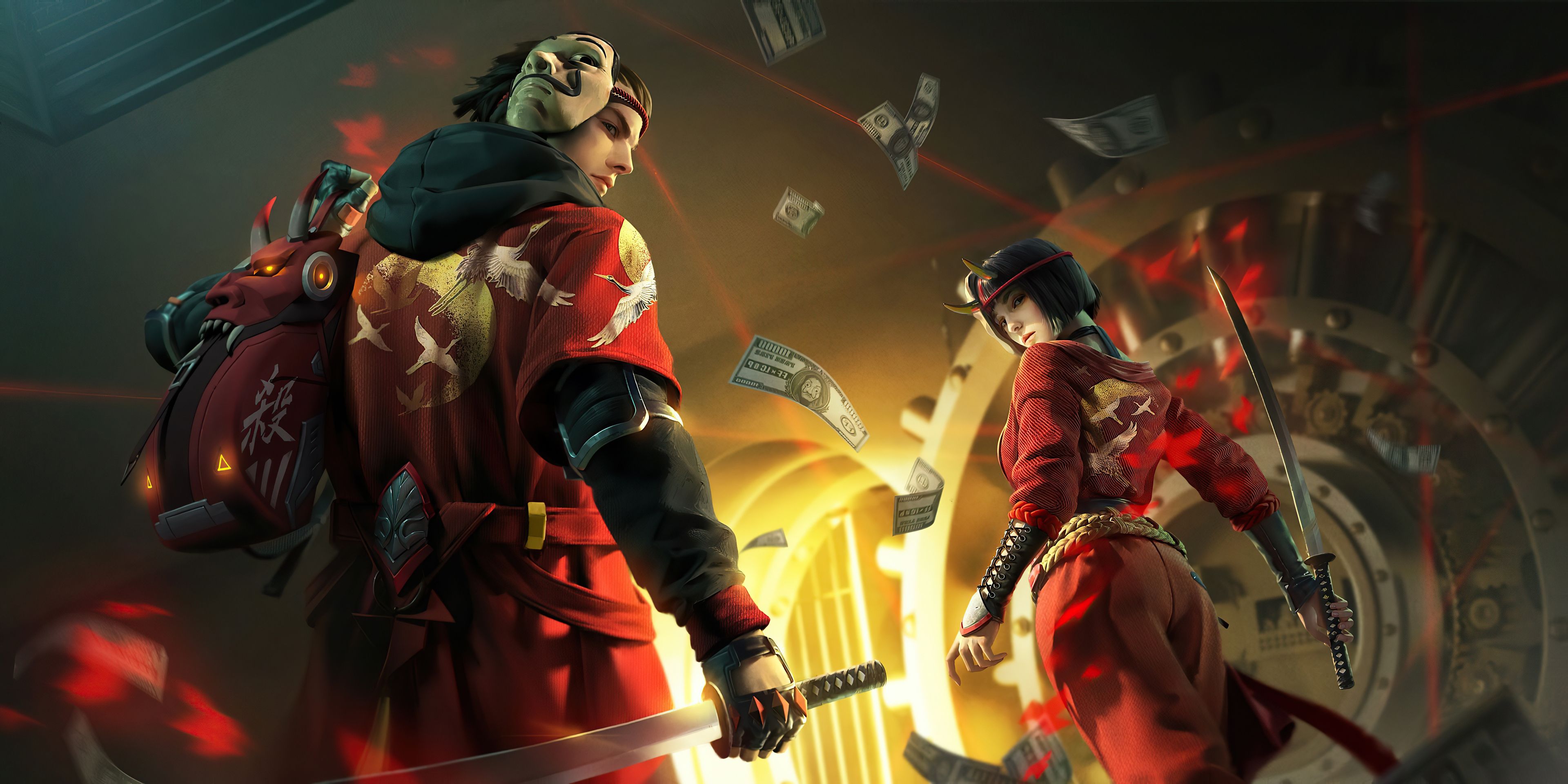 Money Heist x Garena Free Fire Wallpapers