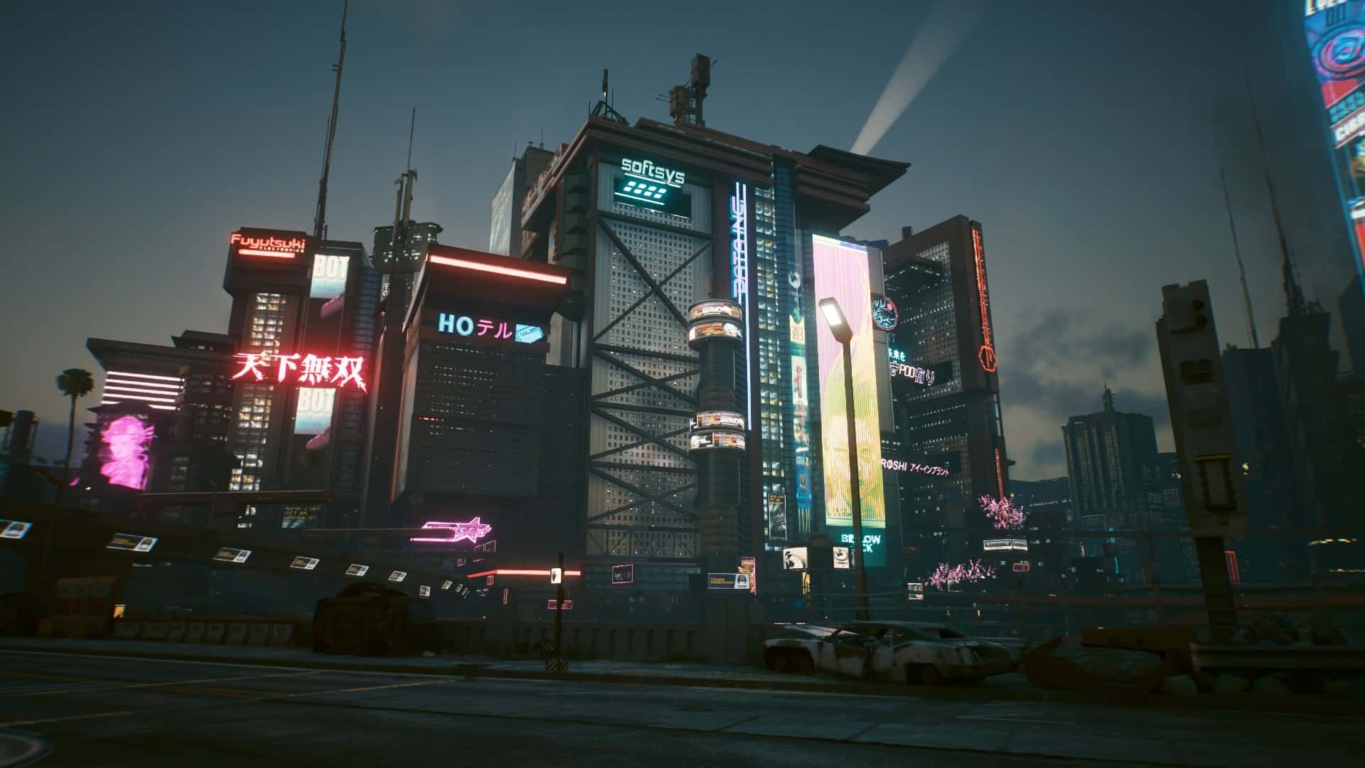 Neon Welcome To Night City Cyberpunk 2077 Wallpapers