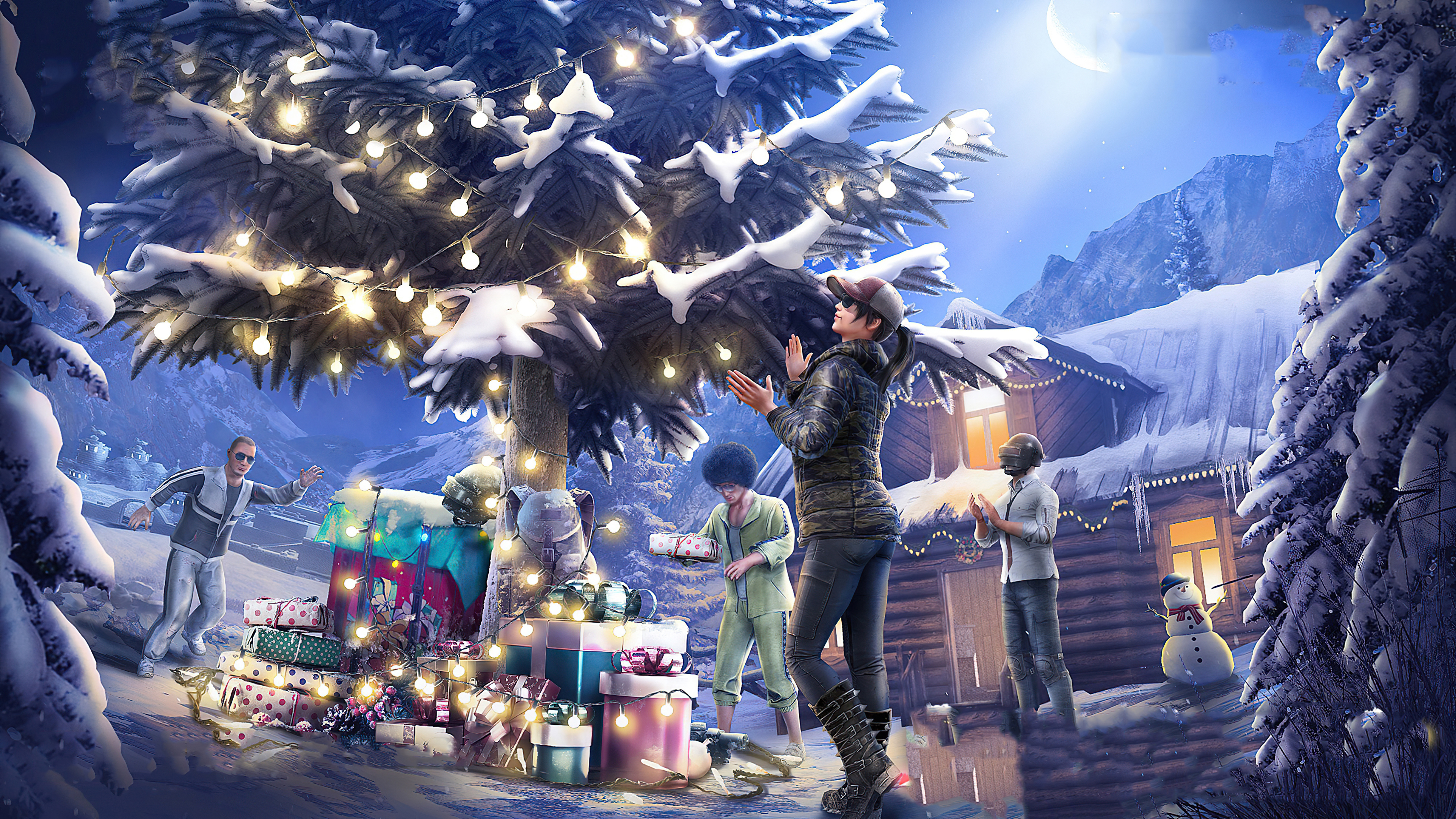 PUBG Game Squad Christmas Wallpapers