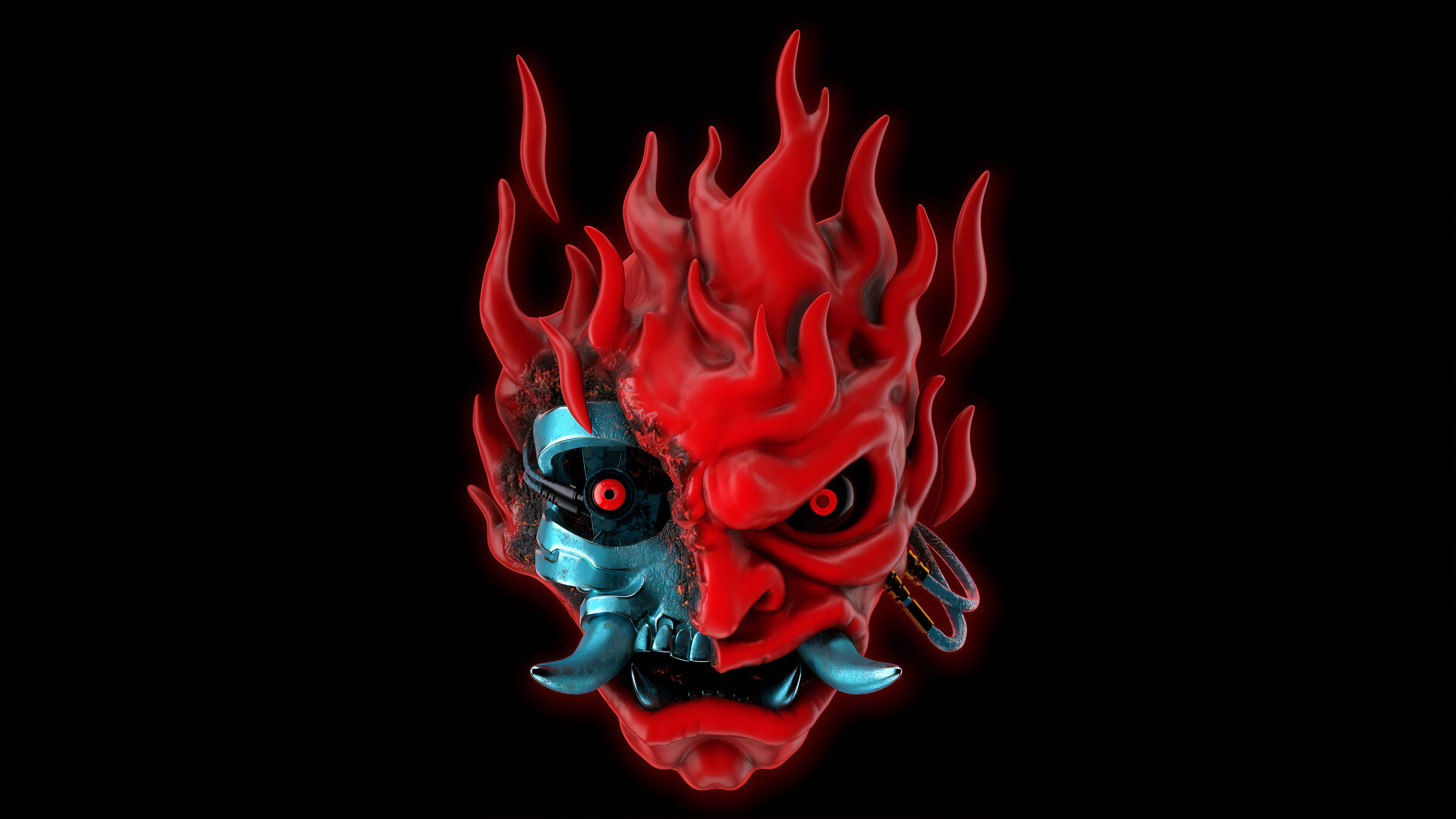 Red Cyberpunk Logo Wallpapers